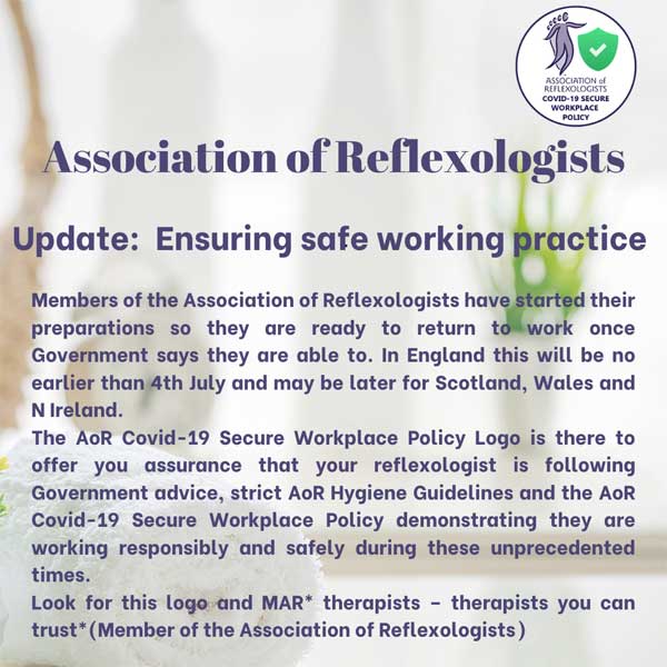 COVID-19 Association of Reflexologists Update
